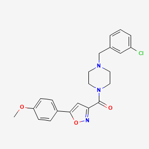 [4-(3-Chlorobenzyl)piperazin-1-yl][5-(4-methoxyphenyl)-1,2-oxazol-3-yl]methanone