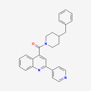 molecular formula C27H25N3O B11123027 (4-Benzylpiperidino)[2-(4-pyridyl)-4-quinolyl]methanone 