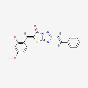 (5Z)-5-(2,4-dimethoxybenzylidene)-2-[(E)-2-phenylethenyl][1,3]thiazolo[3,2-b][1,2,4]triazol-6(5H)-one