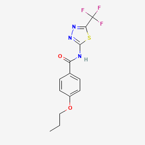 4-propoxy-N-[5-(trifluoromethyl)-1,3,4-thiadiazol-2-yl]benzamide