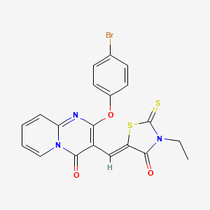 molecular formula C20H14BrN3O3S2 B11123043 2-(4-bromophenoxy)-3-[(Z)-(3-ethyl-4-oxo-2-thioxo-1,3-thiazolidin-5-ylidene)methyl]-4H-pyrido[1,2-a]pyrimidin-4-one 