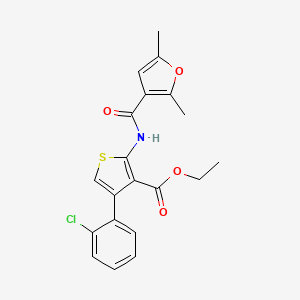 molecular formula C20H18ClNO4S B11123058 Ethyl 4-(2-chlorophenyl)-2-{[(2,5-dimethylfuran-3-yl)carbonyl]amino}thiophene-3-carboxylate 