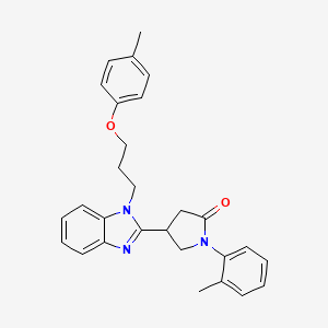 4-{1-[3-(4-methylphenoxy)propyl]-1H-benzimidazol-2-yl}-1-(2-methylphenyl)pyrrolidin-2-one