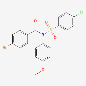 molecular formula C20H15BrClNO4S B11123099 4-bromo-N-[(4-chlorophenyl)sulfonyl]-N-(4-methoxyphenyl)benzamide 