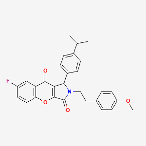 7-Fluoro-2-[2-(4-methoxyphenyl)ethyl]-1-[4-(propan-2-yl)phenyl]-1,2-dihydrochromeno[2,3-c]pyrrole-3,9-dione