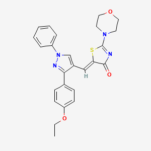 (5Z)-5-{[3-(4-ethoxyphenyl)-1-phenyl-1H-pyrazol-4-yl]methylidene}-2-(morpholin-4-yl)-1,3-thiazol-4(5H)-one