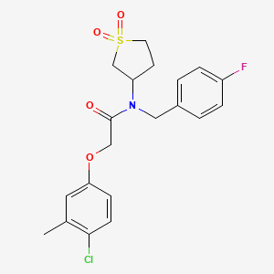 2-(4-chloro-3-methylphenoxy)-N-(1,1-dioxidotetrahydrothiophen-3-yl)-N-(4-fluorobenzyl)acetamide