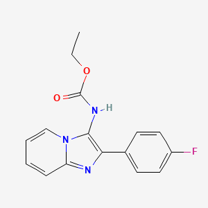 molecular formula C16H14FN3O2 B11123140 ethyl N-[2-(4-fluorophenyl)imidazo[1,2-a]pyridin-3-yl]carbamate 