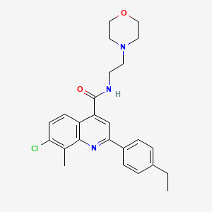 7-chloro-2-(4-ethylphenyl)-8-methyl-N-[2-(morpholin-4-yl)ethyl]quinoline-4-carboxamide