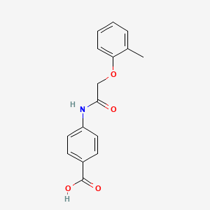 molecular formula C16H15NO4 B11123167 4-{[(2-Methylphenoxy)acetyl]amino}benzoic acid 