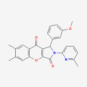 1-(3-Methoxyphenyl)-6,7-dimethyl-2-(6-methylpyridin-2-yl)-1,2-dihydrochromeno[2,3-c]pyrrole-3,9-dione