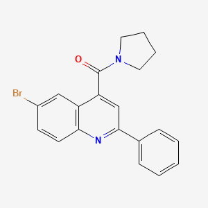 (6-Bromo-2-phenylquinolin-4-yl)(pyrrolidin-1-yl)methanone