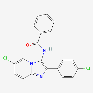 N-[6-chloro-2-(4-chlorophenyl)imidazo[1,2-a]pyridin-3-yl]benzamide