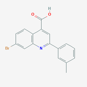 molecular formula C17H12BrNO2 B11123247 7-Bromo-2-(3-methylphenyl)quinoline-4-carboxylic acid 