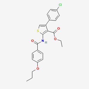 Ethyl 4-(4-chlorophenyl)-2-[(4-propoxybenzoyl)amino]-3-thiophenecarboxylate