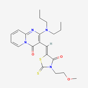 2-(dipropylamino)-3-{(Z)-[3-(2-methoxyethyl)-4-oxo-2-thioxo-1,3-thiazolidin-5-ylidene]methyl}-4H-pyrido[1,2-a]pyrimidin-4-one