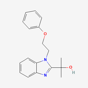 molecular formula C18H20N2O2 B11123265 2-[1-(2-phenoxyethyl)-1H-benzimidazol-2-yl]propan-2-ol 