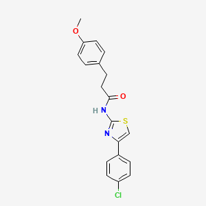 N-[4-(4-chlorophenyl)-1,3-thiazol-2-yl]-3-(4-methoxyphenyl)propanamide