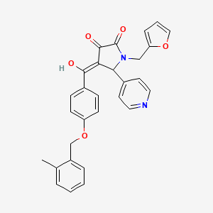 1-(furan-2-ylmethyl)-3-hydroxy-4-({4-[(2-methylbenzyl)oxy]phenyl}carbonyl)-5-(pyridin-4-yl)-1,5-dihydro-2H-pyrrol-2-one