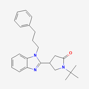 1-tert-butyl-4-[1-(3-phenylpropyl)-1H-benzimidazol-2-yl]pyrrolidin-2-one