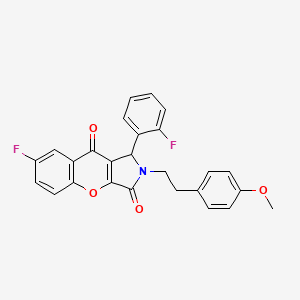 7-Fluoro-1-(2-fluorophenyl)-2-[2-(4-methoxyphenyl)ethyl]-1,2-dihydrochromeno[2,3-c]pyrrole-3,9-dione