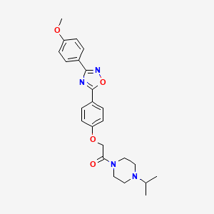 2-{4-[3-(4-Methoxyphenyl)-1,2,4-oxadiazol-5-yl]phenoxy}-1-[4-(propan-2-yl)piperazin-1-yl]ethanone