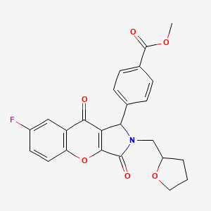 Methyl 4-[7-fluoro-3,9-dioxo-2-(tetrahydrofuran-2-ylmethyl)-1,2,3,9-tetrahydrochromeno[2,3-c]pyrrol-1-yl]benzoate