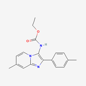 ethyl N-[7-methyl-2-(4-methylphenyl)imidazo[1,2-a]pyridin-3-yl]carbamate