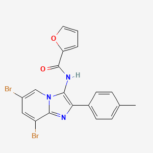 N-[6,8-dibromo-2-(4-methylphenyl)imidazo[1,2-a]pyridin-3-yl]furan-2-carboxamide