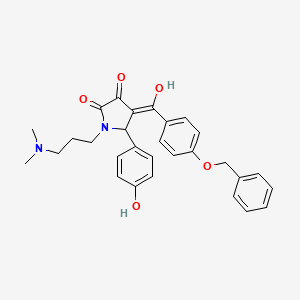 4-{[4-(benzyloxy)phenyl]carbonyl}-1-[3-(dimethylamino)propyl]-3-hydroxy-5-(4-hydroxyphenyl)-1,5-dihydro-2H-pyrrol-2-one