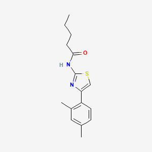 N-[4-(2,4-dimethylphenyl)-1,3-thiazol-2-yl]pentanamide