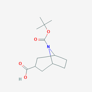 molecular formula C13H21NO4 B111234 8-(tert-Butoxycarbonyl)-8-azabicyclo[3.2.1]octane-3-carboxylic acid CAS No. 1159826-74-0