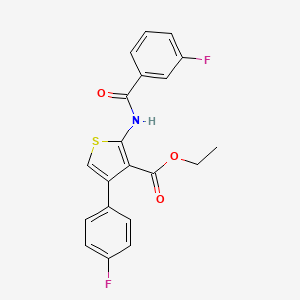 Ethyl 4-(4-fluorophenyl)-2-{[(3-fluorophenyl)carbonyl]amino}thiophene-3-carboxylate