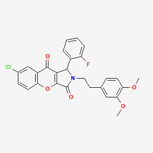 7-Chloro-2-[2-(3,4-dimethoxyphenyl)ethyl]-1-(2-fluorophenyl)-1,2-dihydrochromeno[2,3-c]pyrrole-3,9-dione