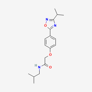 N-(2-methylpropyl)-2-{4-[3-(propan-2-yl)-1,2,4-oxadiazol-5-yl]phenoxy}acetamide