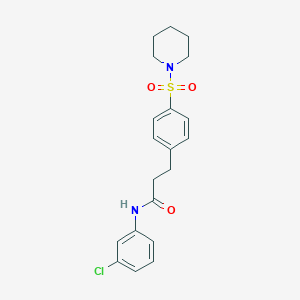 N-(3-chlorophenyl)-3-[4-(piperidin-1-ylsulfonyl)phenyl]propanamide