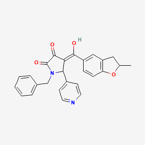 1-benzyl-3-hydroxy-4-[(2-methyl-2,3-dihydro-1-benzofuran-5-yl)carbonyl]-5-(pyridin-4-yl)-1,5-dihydro-2H-pyrrol-2-one