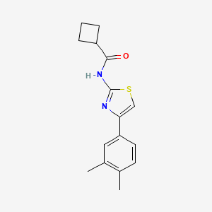 molecular formula C16H18N2OS B11123539 N-[4-(3,4-dimethylphenyl)-1,3-thiazol-2-yl]cyclobutanecarboxamide 