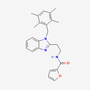 N-{2-[1-(2,3,5,6-tetramethylbenzyl)-1H-benzimidazol-2-yl]ethyl}furan-2-carboxamide