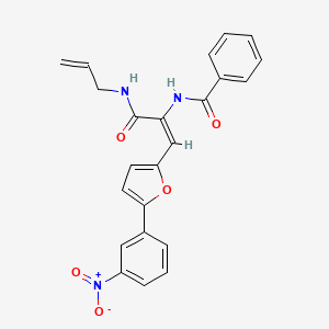 (2E)-3-[5-(3-nitrophenyl)furan-2-yl]-2-(phenylformamido)-N-(prop-2-en-1-yl)prop-2-enamide