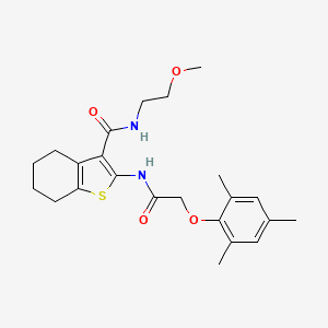 N-(2-methoxyethyl)-2-[2-(2,4,6-trimethylphenoxy)acetamido]-4,5,6,7-tetrahydro-1-benzothiophene-3-carboxamide