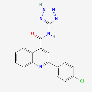 2-(4-chlorophenyl)-N-(1H-tetrazol-5-yl)quinoline-4-carboxamide