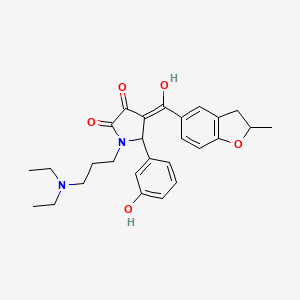 1-[3-(diethylamino)propyl]-3-hydroxy-5-(3-hydroxyphenyl)-4-[(2-methyl-2,3-dihydro-1-benzofuran-5-yl)carbonyl]-1,5-dihydro-2H-pyrrol-2-one