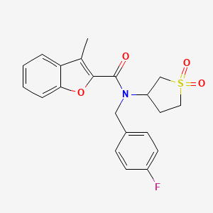 N-(1,1-dioxidotetrahydrothiophen-3-yl)-N-(4-fluorobenzyl)-3-methyl-1-benzofuran-2-carboxamide