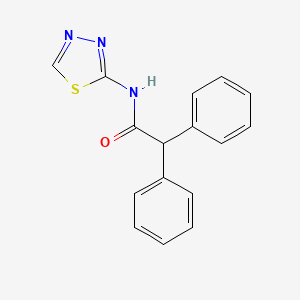 molecular formula C16H13N3OS B11123614 2,2-diphenyl-N-(1,3,4-thiadiazol-2-yl)acetamide 