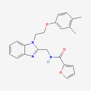 N-({1-[2-(3,4-dimethylphenoxy)ethyl]-1H-benzimidazol-2-yl}methyl)furan-2-carboxamide