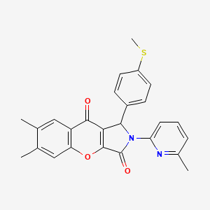 6,7-Dimethyl-2-(6-methylpyridin-2-yl)-1-[4-(methylsulfanyl)phenyl]-1,2-dihydrochromeno[2,3-c]pyrrole-3,9-dione