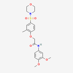 N-(3,4-Dimethoxy-phenyl)-2-[2-methyl-4-(morpholine-4-sulfonyl)-phenoxy]-acetamide