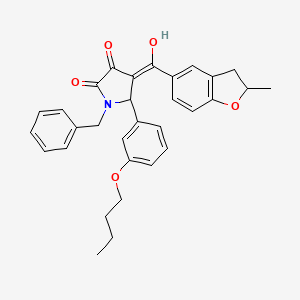 1-benzyl-5-(3-butoxyphenyl)-3-hydroxy-4-[(2-methyl-2,3-dihydro-1-benzofuran-5-yl)carbonyl]-1,5-dihydro-2H-pyrrol-2-one