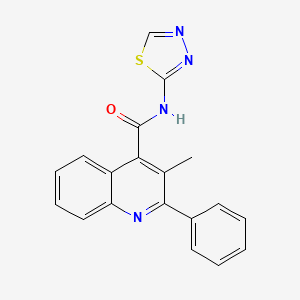 3-methyl-2-phenyl-N-(1,3,4-thiadiazol-2-yl)quinoline-4-carboxamide